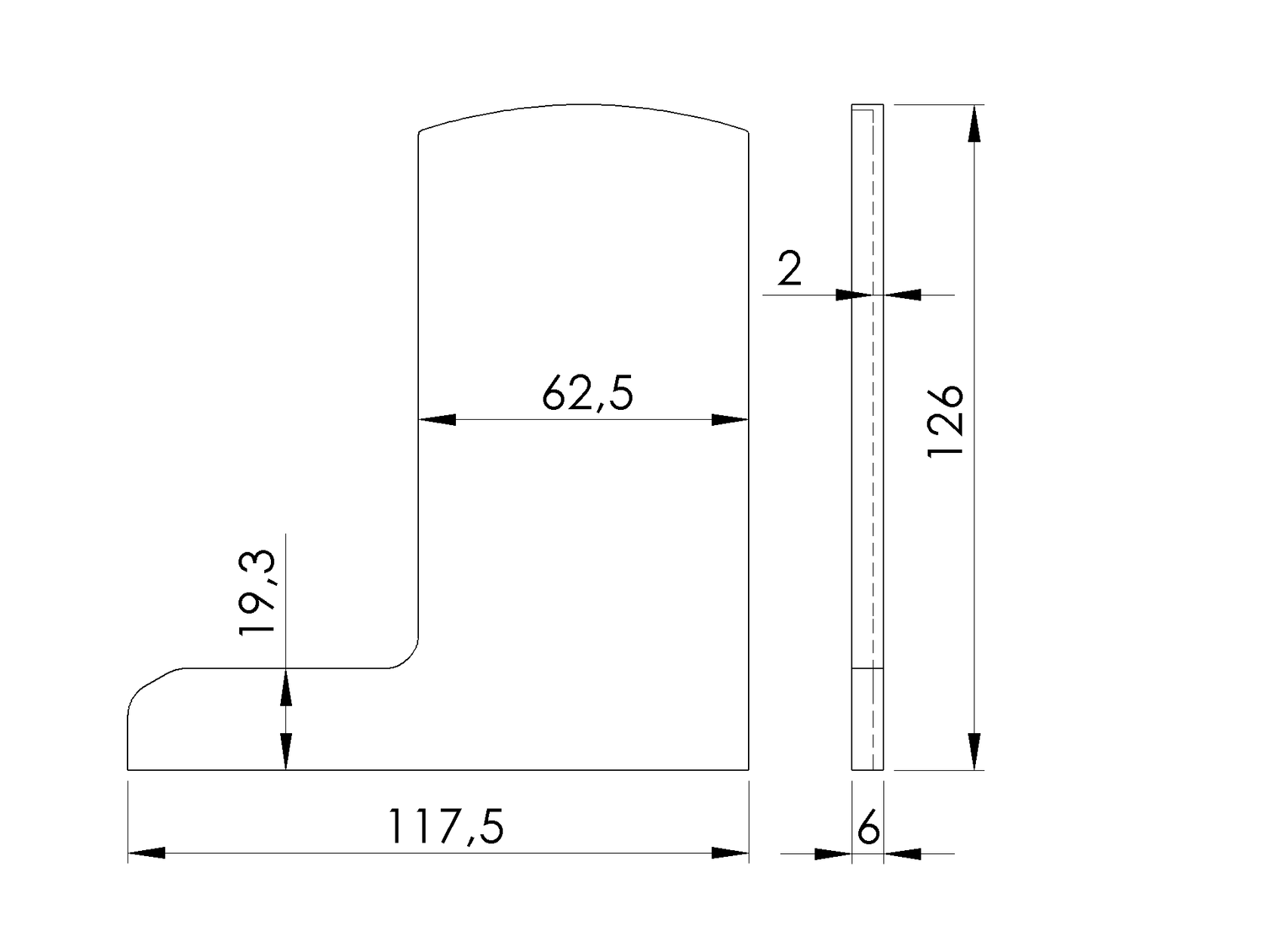 Záslepka pre profil AL/0006-UNO-S-EB