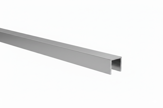 Profil szklany U AL 20x20x2 mm do szkła o grubości 10–12 mm, anodowany