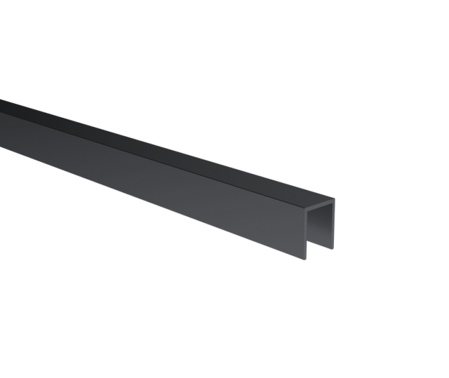 Zasklenie pevné - profil U 20x30x2mm t10-12mm BLACK