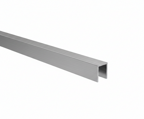 Profil szklany U AL 20x30x2 mm do szkła o grubości 10–12 mm, wykończenie INOX