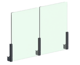 Aluminiowy profil słupkowy 56 × 60 mm - 0,5 m - Antracyt RAL 7016