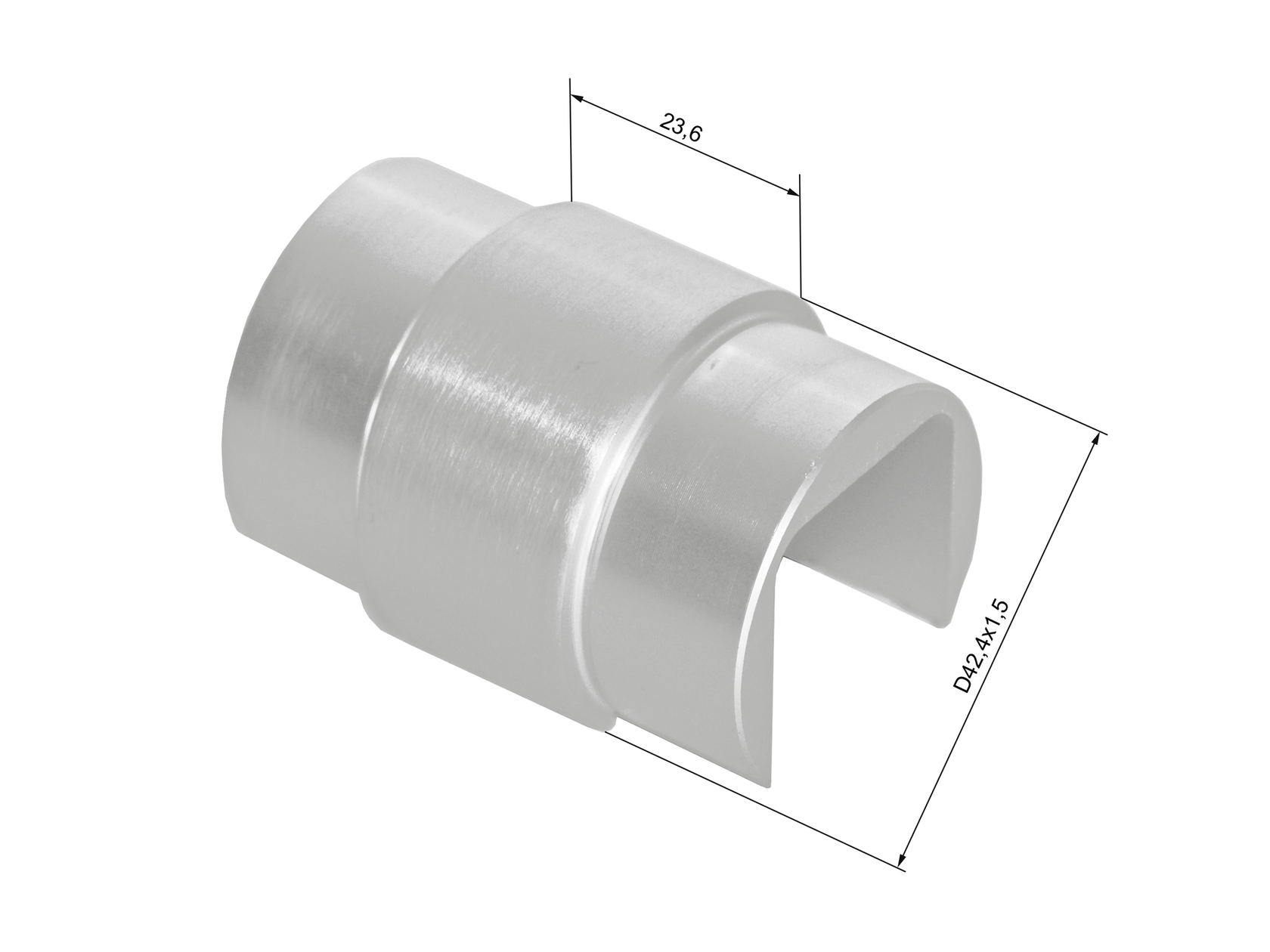 Madlo-držiak skla-spojka hliníková
