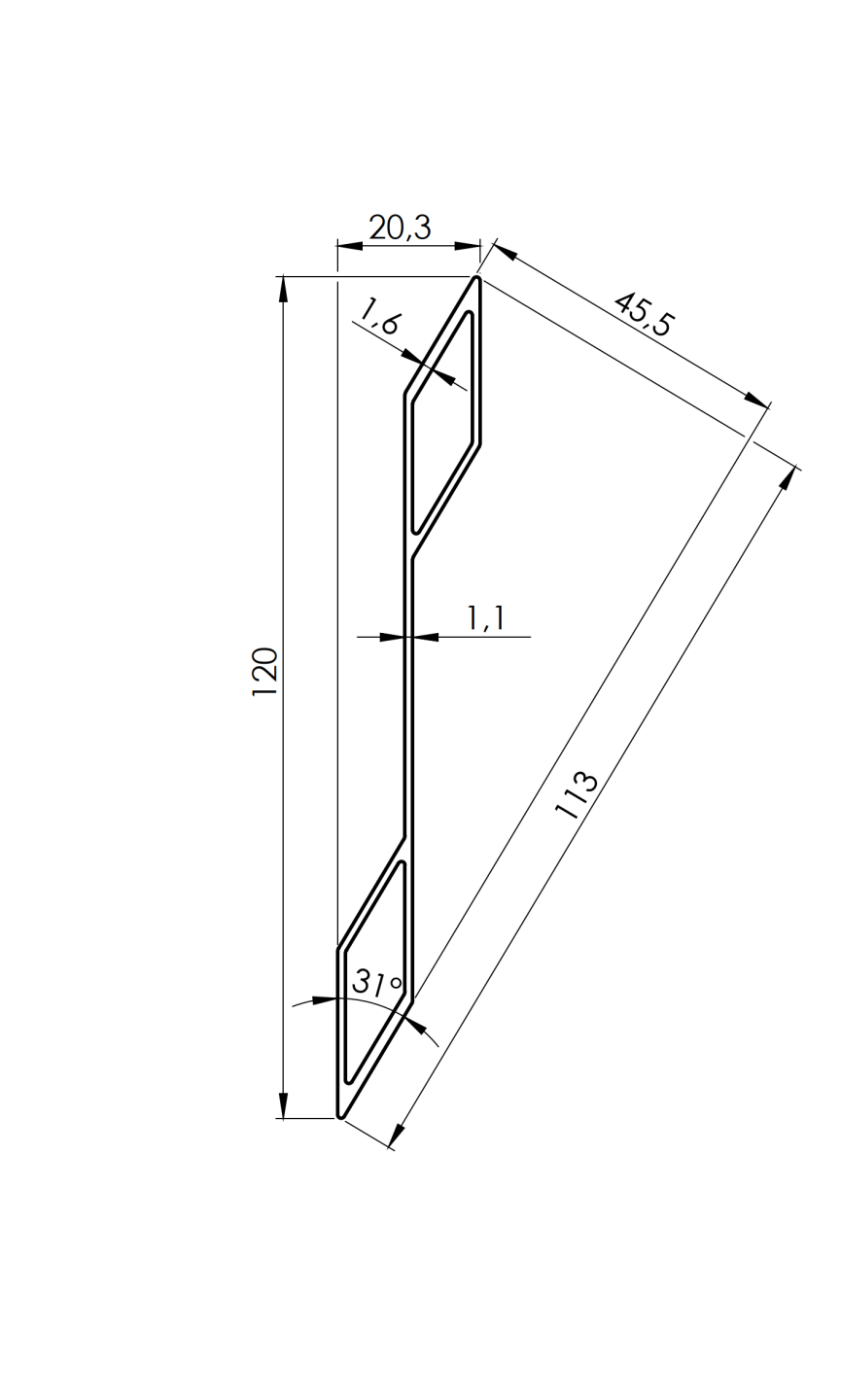 Aluminiowa żaluzja ogrodzeniowa 20x120-2000mm