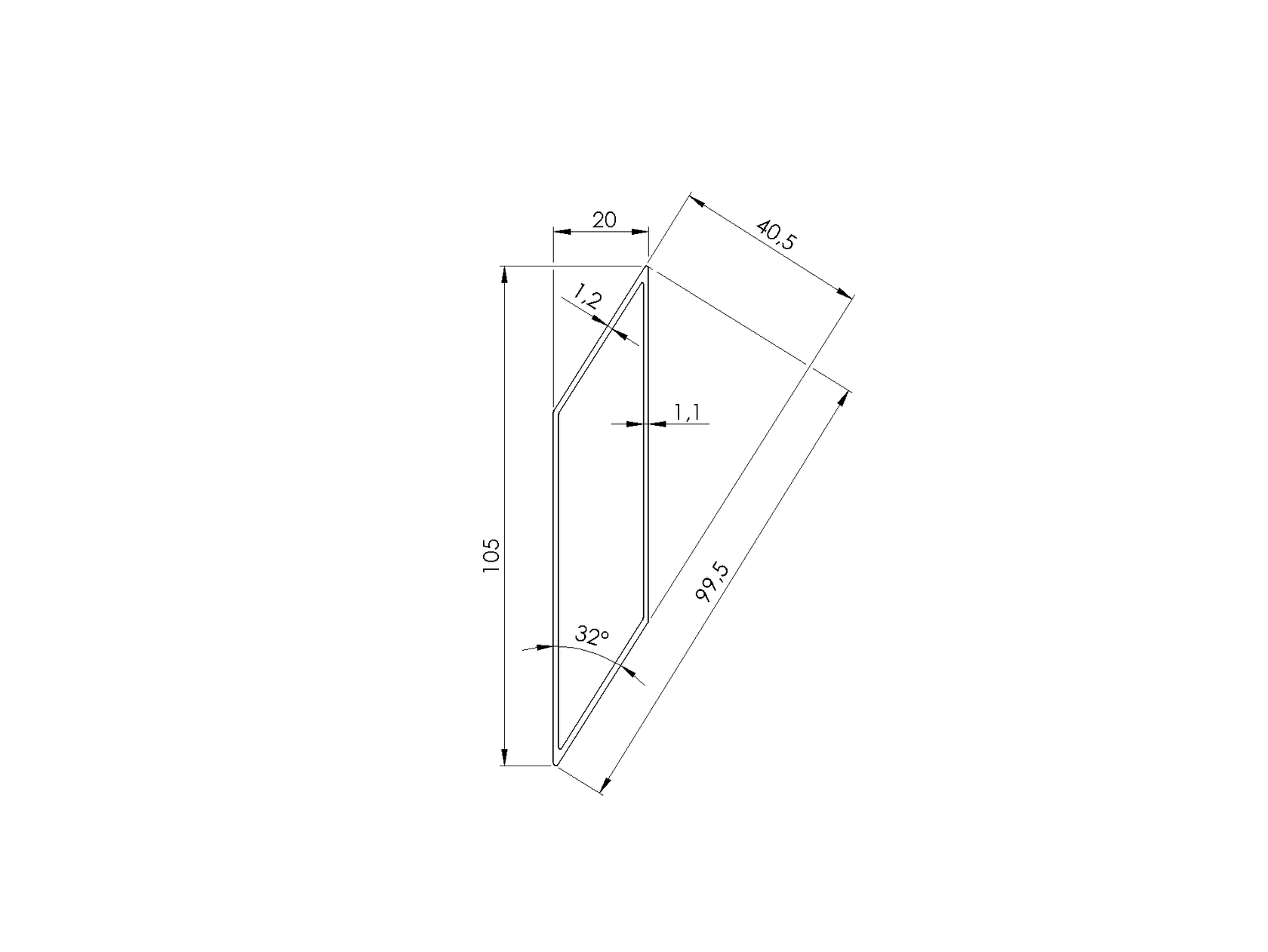 Aluminiowa żaluzja ogrodzeniowa 20x105-2000mm