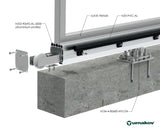 Prowadzenie dolne profilu AL 90x95mm