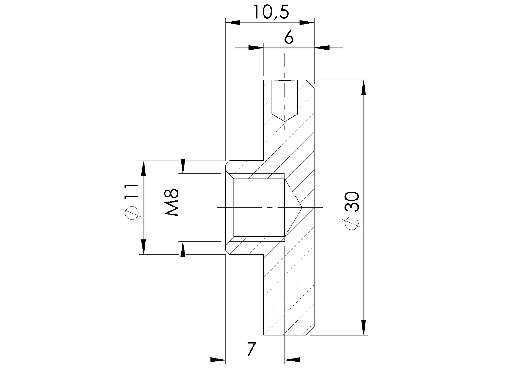 Uchwyt punktowy szkła