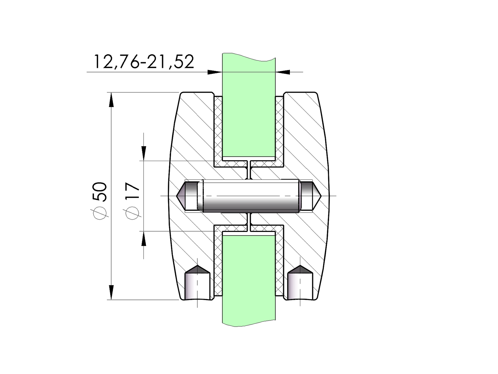 Uchwyt punktowy szkła