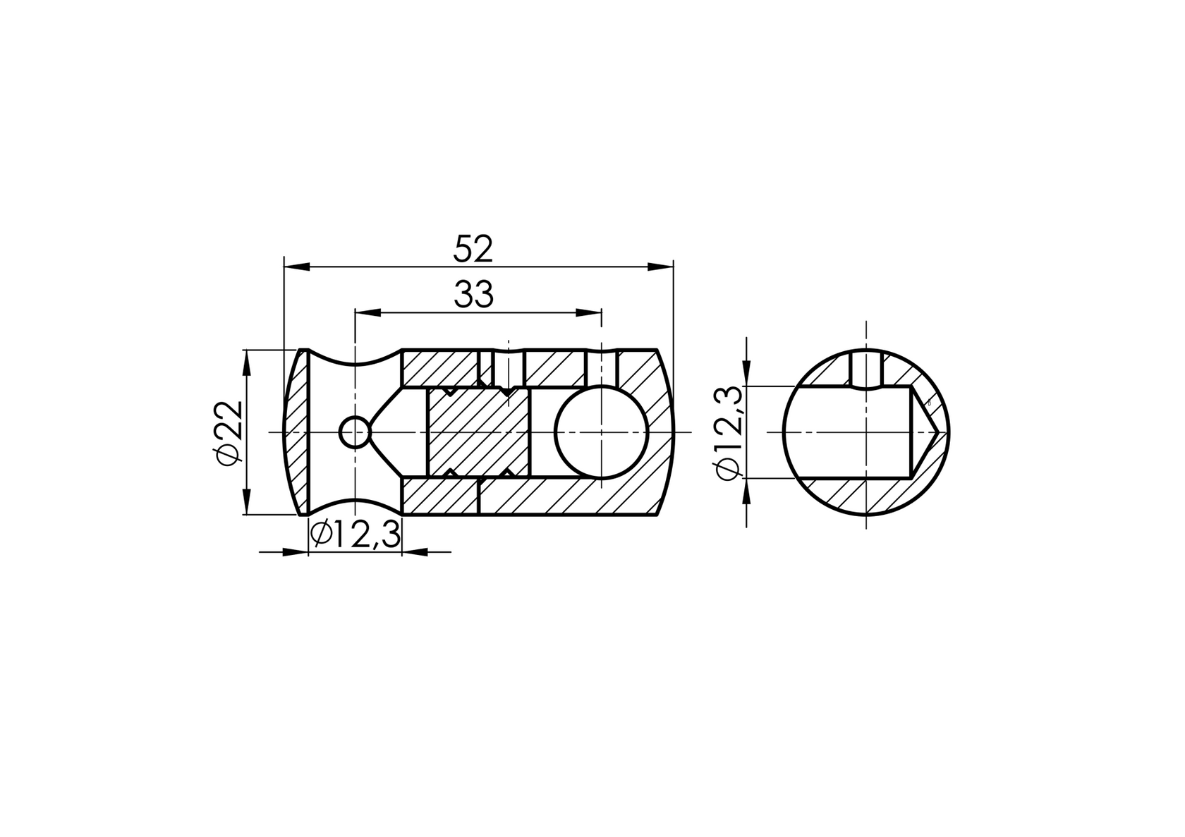 Łącznik pręta przegubowy