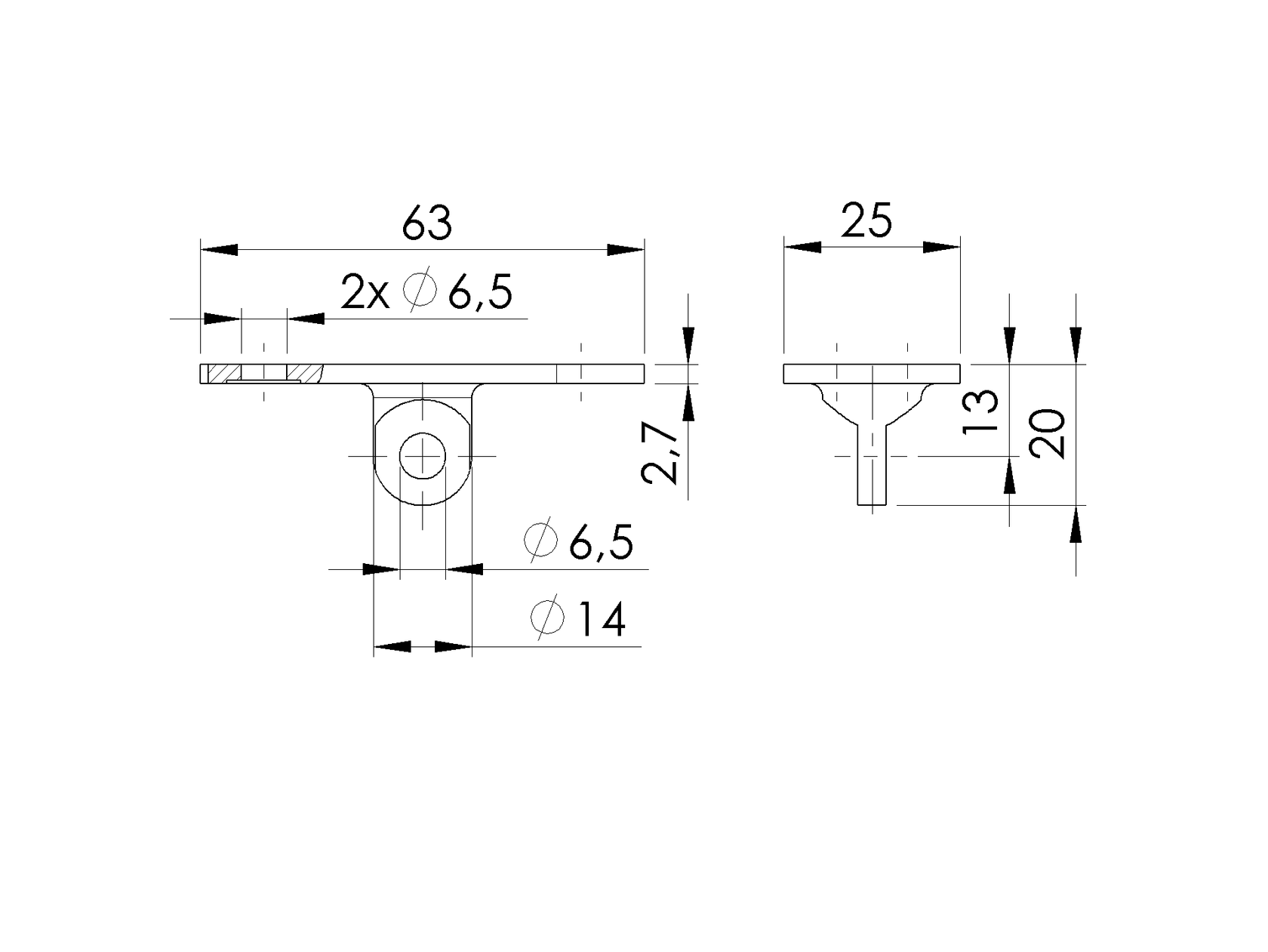 Nierdzewna blaszka montażowa profila