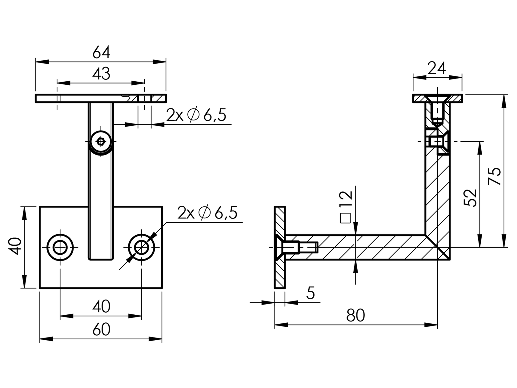 Uchwyt pochwytu na ścianę/słupek