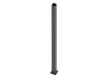 Słup nierdzewny 80x80-2000, z kołnierzem kotwiącym, Antracyt RAL 7016