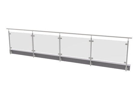 Glass railing, 5350x1000mm, BR