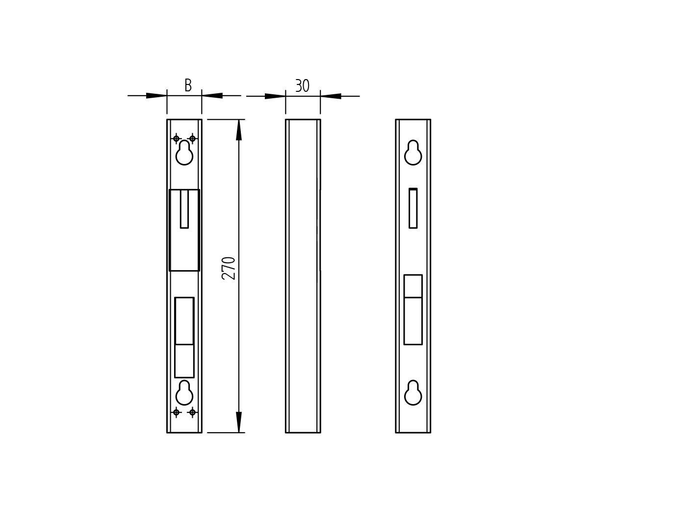 Kaseta zamka 40x30, INOX