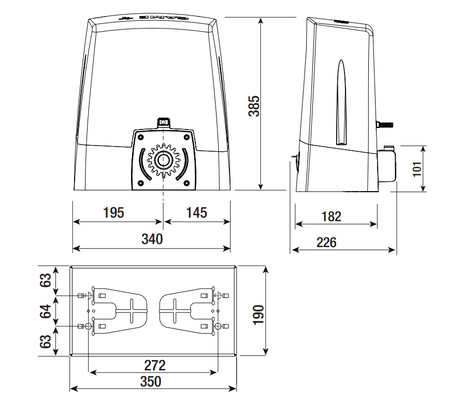 Silownik CAME set, max 800kg