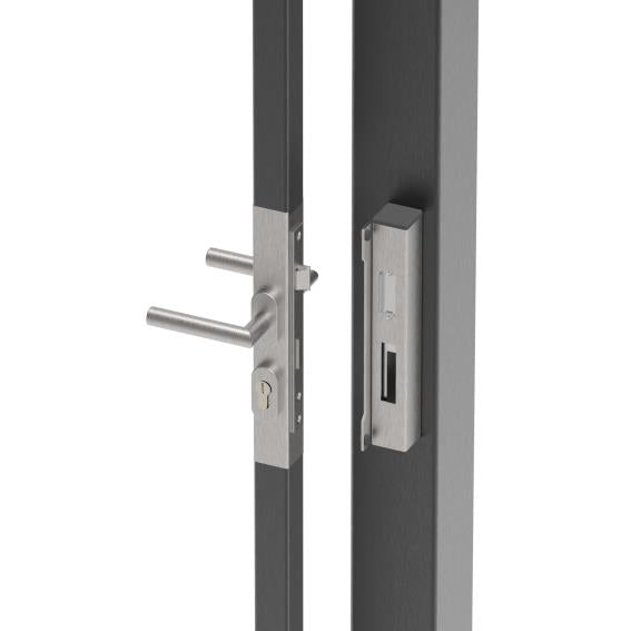 Zestaw zamka 40x40 AISI304 z zamkiem elektrom.