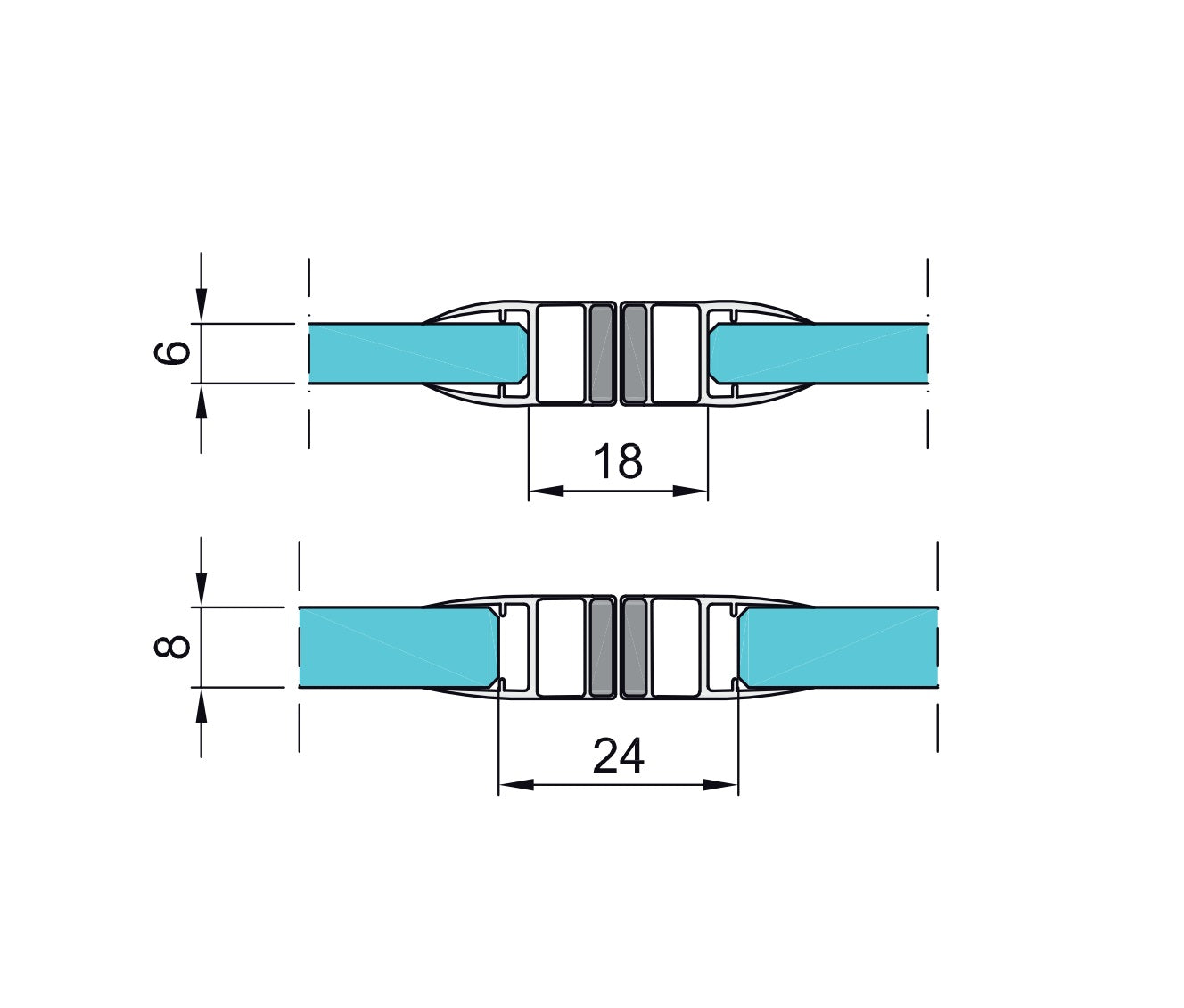 Listwa uszczelniająca drzwi- PVC para 180°