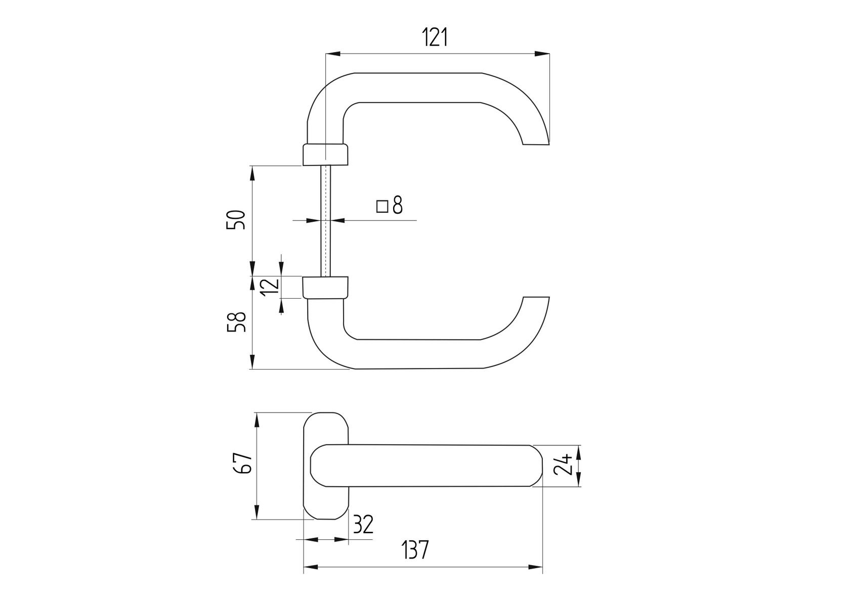 Osprzet bram L125, b25mm