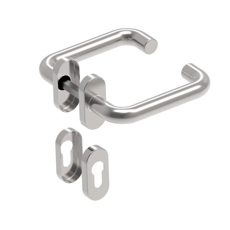 Klamka z szyldem - para AISI 304, K320