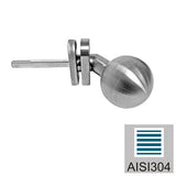 Klamka z szyldem - AISI 304, K320, fix