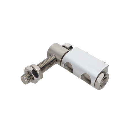 Zawias regulowany do przykręcania, stal nierdzewna/aluminium