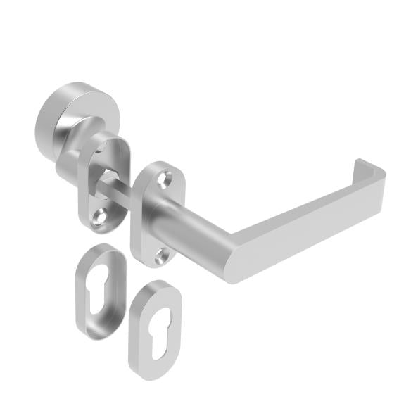 Klamka z szyldem AISI 304, K320, L135mm