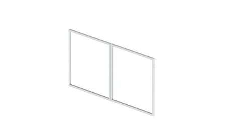 Aluminiowa rama bramy dwuskrzydłowej, niespawana - Natural - ZESTAW