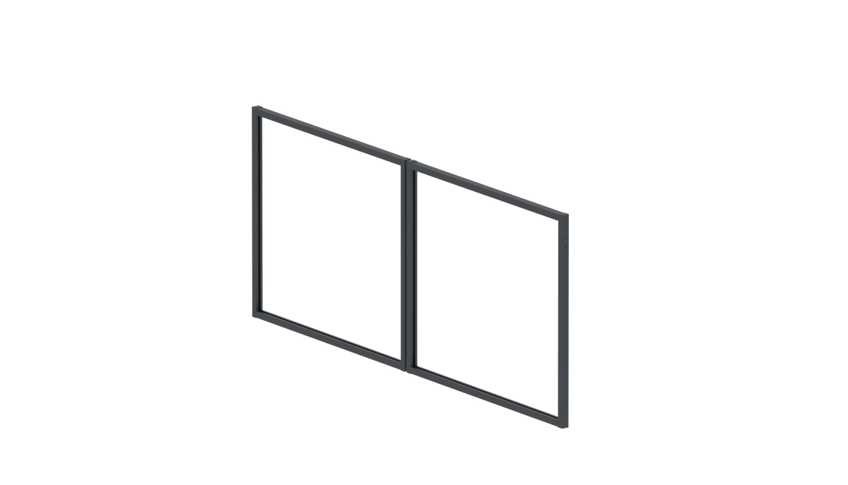 Hliníkový rám dvojkrídlovej brány 3,92x1,85 m, Antracit R7016 - SET