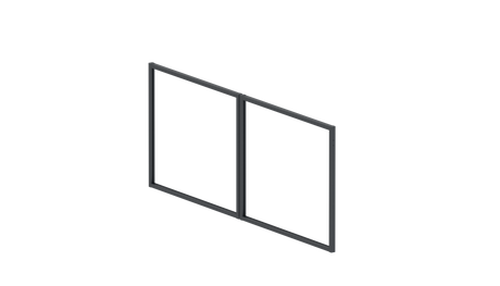 Aluminiowa rama bramy dwuskrzydłowej 3,92x1,85 m, Antracyt R7016 - ZESTAW