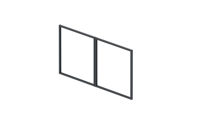 Hliníkový rám dvojkrídlovej brány 3,92x1,85 m, Antracit R7016 - SET