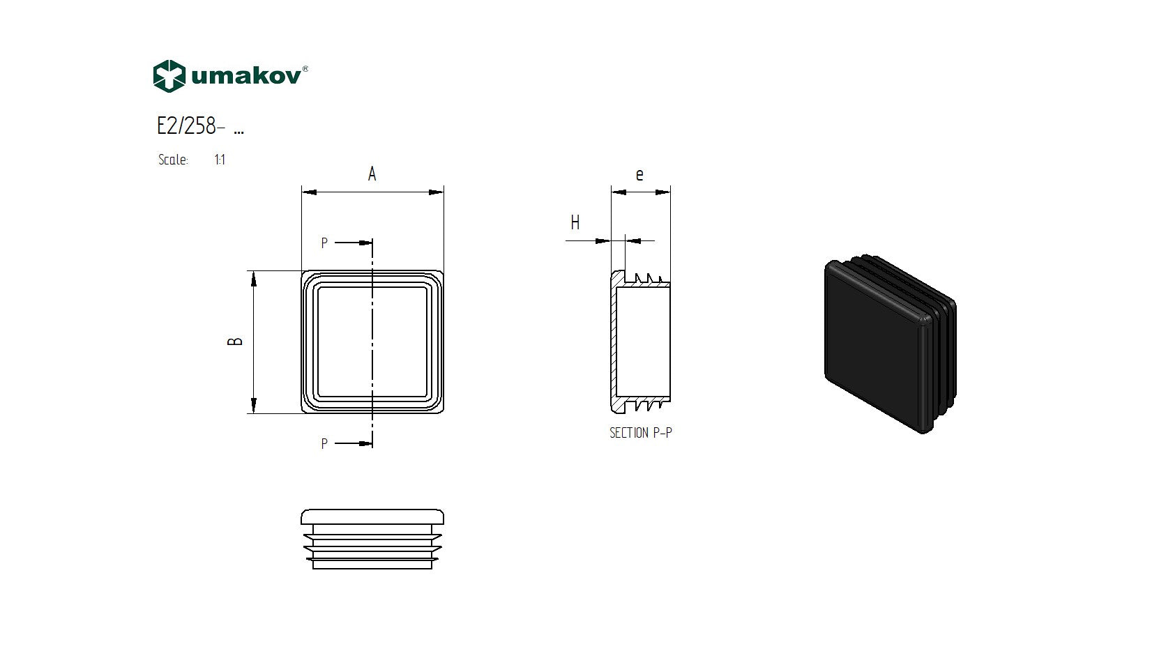 Krytka na stĺpik 40x30mm-PVC