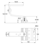 Strešný hák hlinikový nastaviteľný - set škridla keramika/betón