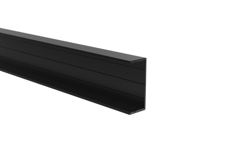 Aluminiowy adapter ogrodzeniowy do wypełnień 40 mm i do systemu elewacyjnego, 45 x 20 – 6,0 m – Czarny RAL 9005