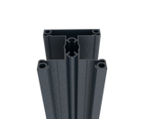 Hliníkový plotový stĺpik 70x70 mm-2,5 m, Antracit RAL 7016, pre 40 mm široké výplne a šikmé kotvenie žalúziových výplní