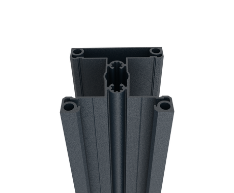 Aluminiowy słupek ogrodzeniowy 70x70 do wypełnień lamelowych - 2500mm R7016