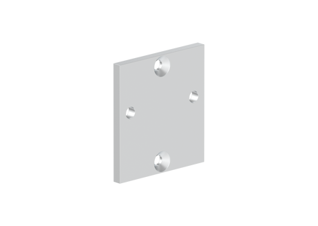 Aluminiowa płyta kotwiąca do profilu/słupka 56x60