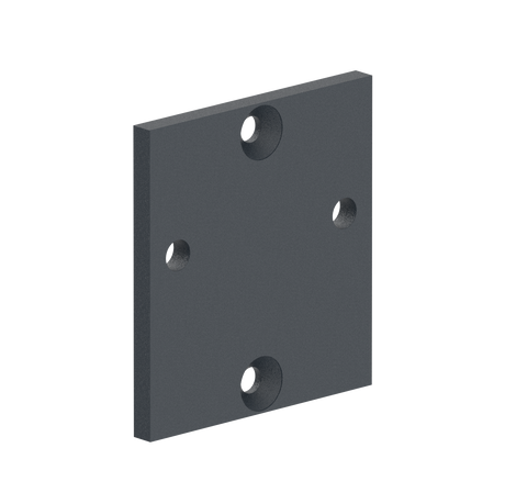 Aluminiowa płyta kotwiąca do profilu/słupka 56x60, mocowanie boczne - Antracyt RAL 7016