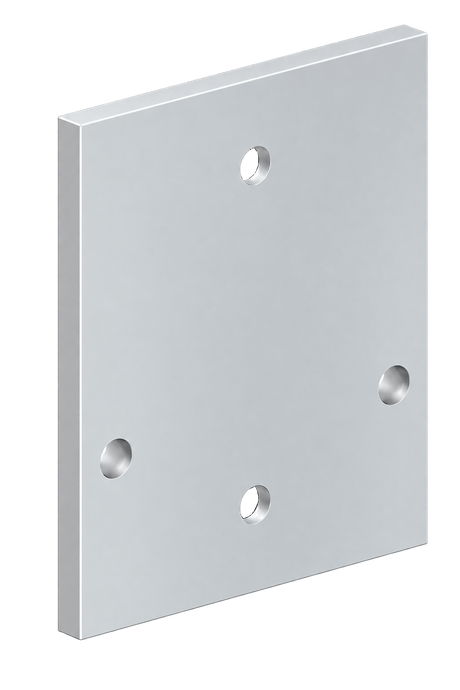 Aluminiowa płyta kotwiąca do profilu/słupka 56x60