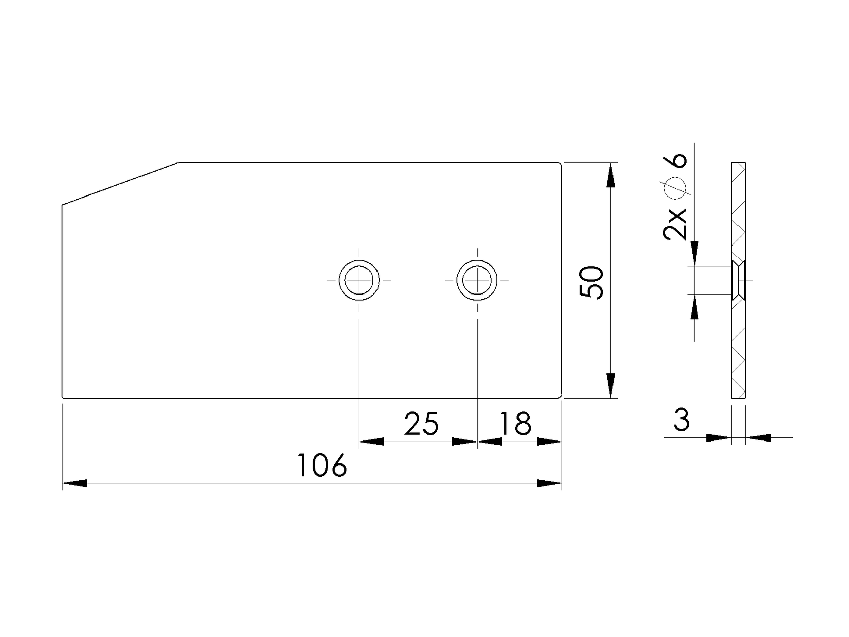 Aluminiowa osłona profili prowadzących bramy przesuwnej 105x50 R7016