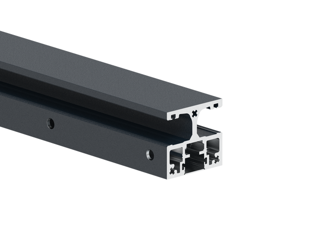 Aluminiowy profil słupkowy 56 × 60 mm - 0,5 m - Antracyt RAL 7016