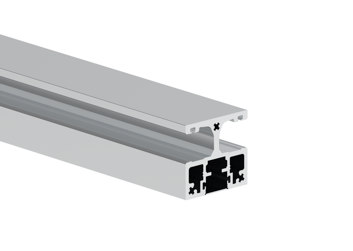 Aluminiowy profil słupkowy 56×60 mm - 6 m - Naturalny