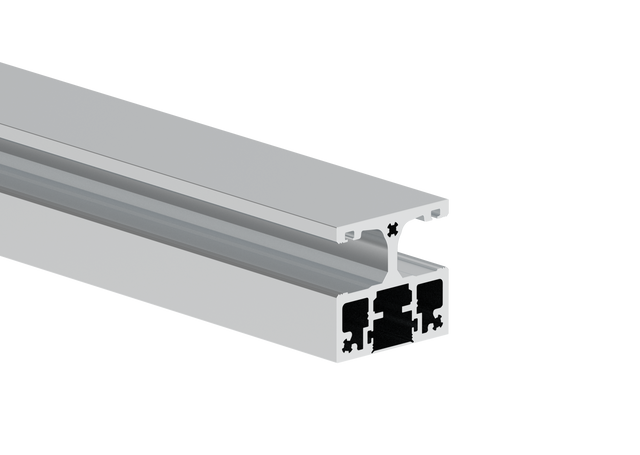 Aluminiowy profil słupkowy 56×60 mm - 6 m - Naturalny