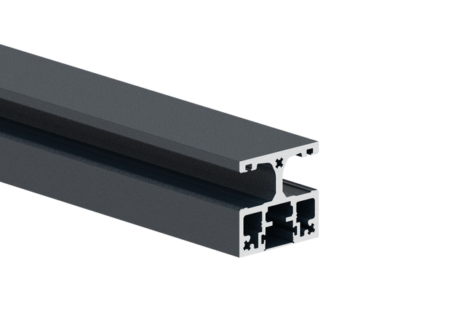 Aluminum Post Profile 56 × 60 mm - 1.0 m - Anthracite RAL 7016