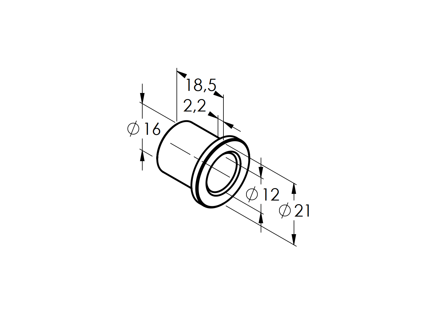 Wkładka do zawiasu D4/83 i D4/84 do profilu 70x70