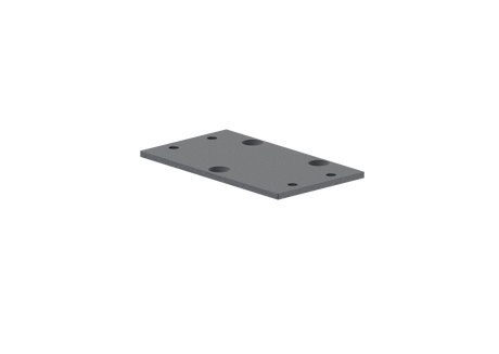 Aluminiowa zaślepka słupka 56x60 mm, do mocowania poręczy - Antracyt RAL 7016