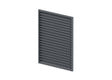 Set black plastic horizontal tilting system 1.86x1.34 m with 1.2 m AL Anthracite infill 20x95, in AL Anthracite frame 50
