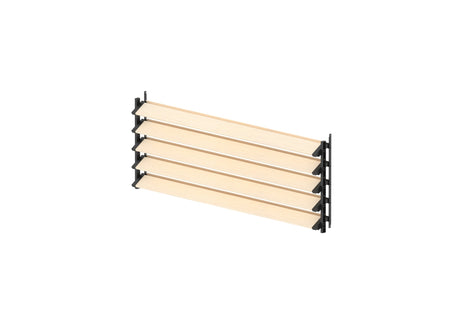 Set Black Plastic Horizontal Tilting System 0.44 m with 1.2 m Pine Wood Infill 19x95
