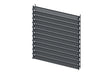 Zestaw Antracytowy ocynkowany stalowy poziomy system uchylny 1,07 m z 1,2 m aluminiowym wypełnieniem Antracyt 20x95