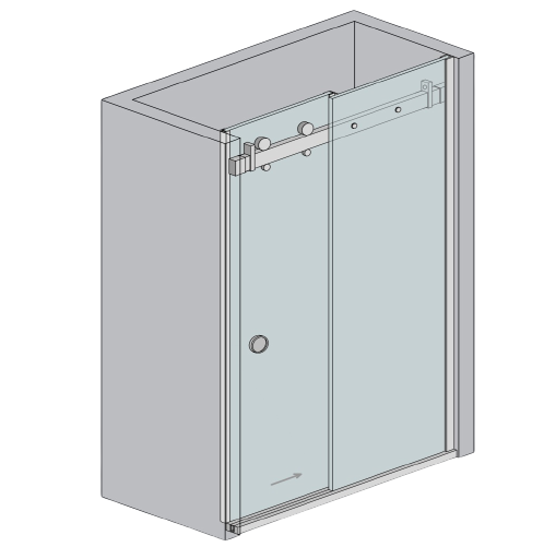 Okucie - drzwi przesuwne - listwa przesuw