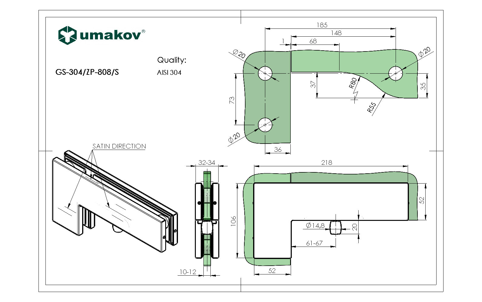 uchwyt górny kątowy z trzpieniem zawiasu górnego
