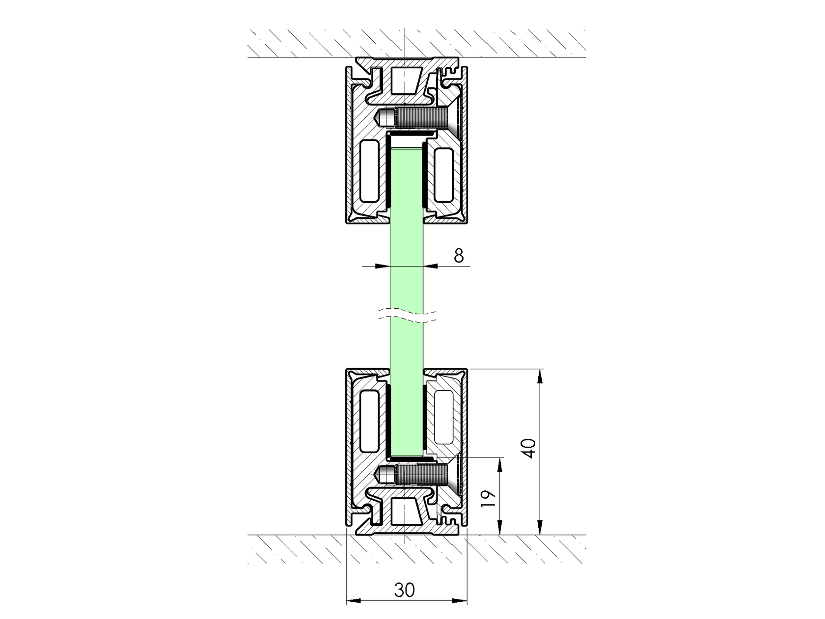 Listwa zasciskowa z taśmą osłonową ECO